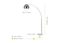 Teamson Home Bogenlampe Silber Chromschirm Bild 4