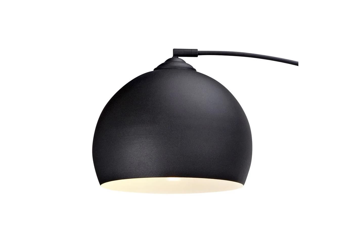 Teamson Home Bogenlampe Gebogene Stehlampe Metall Glockenschirm Schwarz - Bild 5