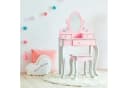 Teamson Kinder-Schminktisch Princess Rapunzel Holz Spiegel Hocker Rosa Bild 4