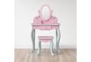 Teamson Kinder-Schminktisch Princess Rapunzel Holz Spiegel Hocker Rosa Bild 5