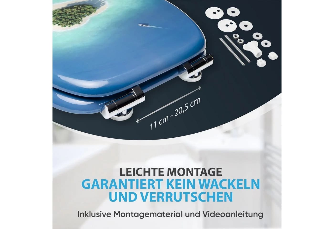 Sanilo WC-Sitz Dream Island Blau/Aquablau/Grün MDF SoftClose - Bild 5