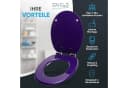 Sanilo Glitzer WC-Sitz Violett SoftClose Bild 1