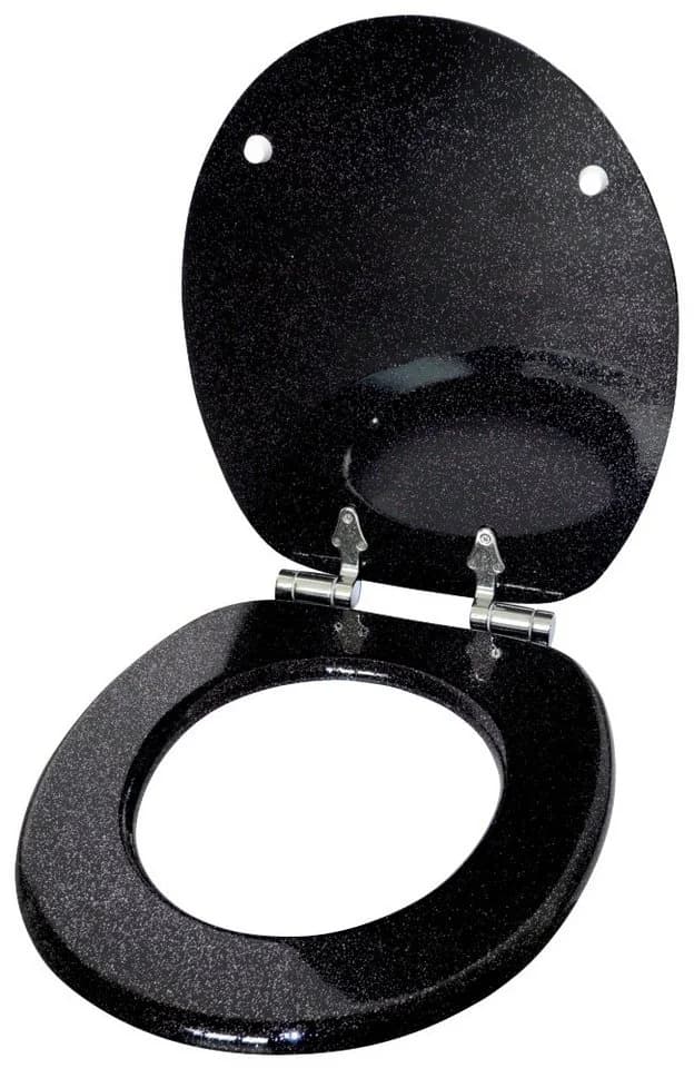 Sanilo Glitzer WC-Sitz Schwarz mit Absenkautomatik - Bild 3