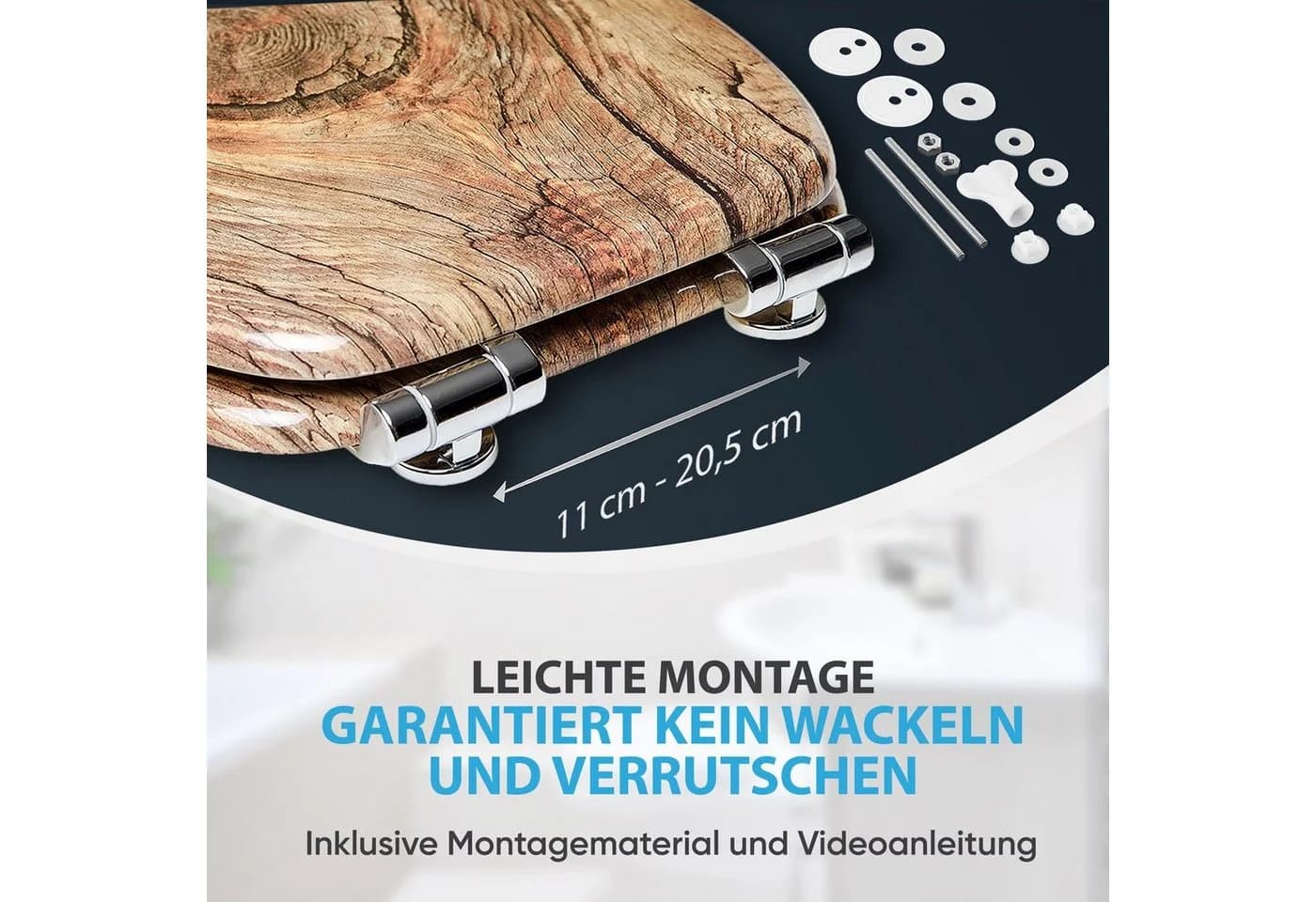 Sanilo WC-Sitz Rustikal Braun mit Absenkautomatik - Bild 5