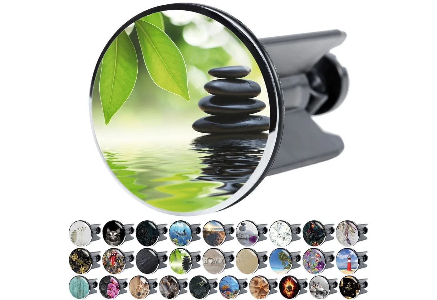 Sanilo Waschbeckenstöpsel mit Motiv, Ø 4 cm, universell, 100% wasserdicht - Bild 2
