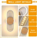 Riserva Wandleuchte Moderne Ovale Wandlampe Weiß Holz 41cm LED Bild 1