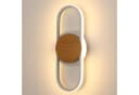 Riserva Wandleuchte Moderne Ovale Wandlampe Weiß Holz 41cm LED Bild 2