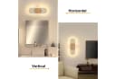 Riserva Wandleuchte Moderne Ovale Wandlampe Weiß Holz 41cm LED Bild 4