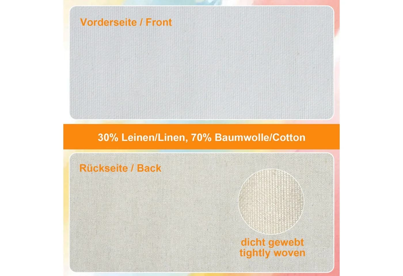 ESENG Maltuch Leinwand aus Leinen-Baumwollgewebe 380 g/m² - Bild 5