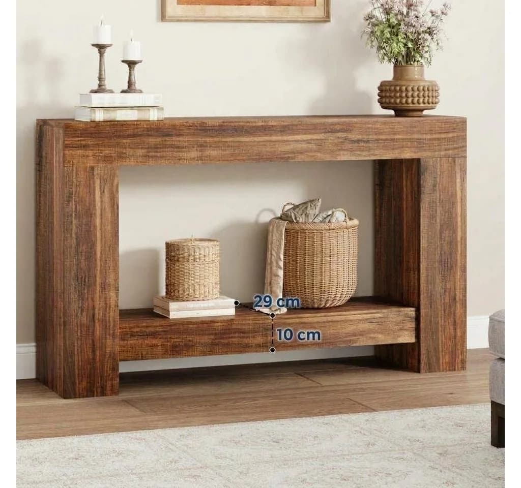 GarveeMore Konsolentisch Landhausstil 120 cm Holz - Bild 5