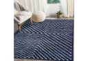 GarveeMore Teppich Kurzflor Blau Geometrisches Muster Bild 2