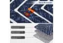 GarveeMore Teppich Kurzflor Blau Geometrisches Muster Bild 5