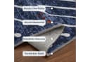 GarveeMore Teppich Kurzflor Blau Geometrisches Muster Bild 5