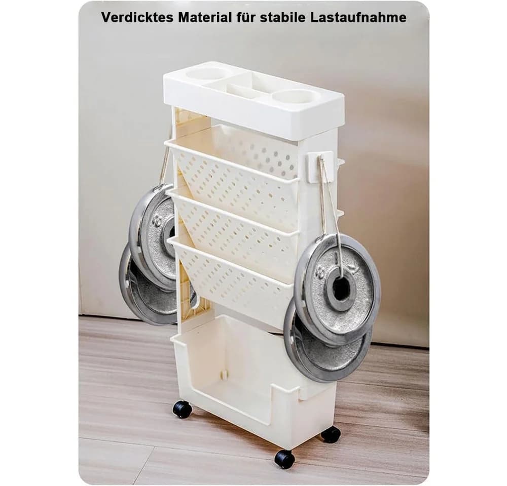ToteBox Mobiles Bücherregal - Kunststoffregal 37,5x15x78cm - Bild 5