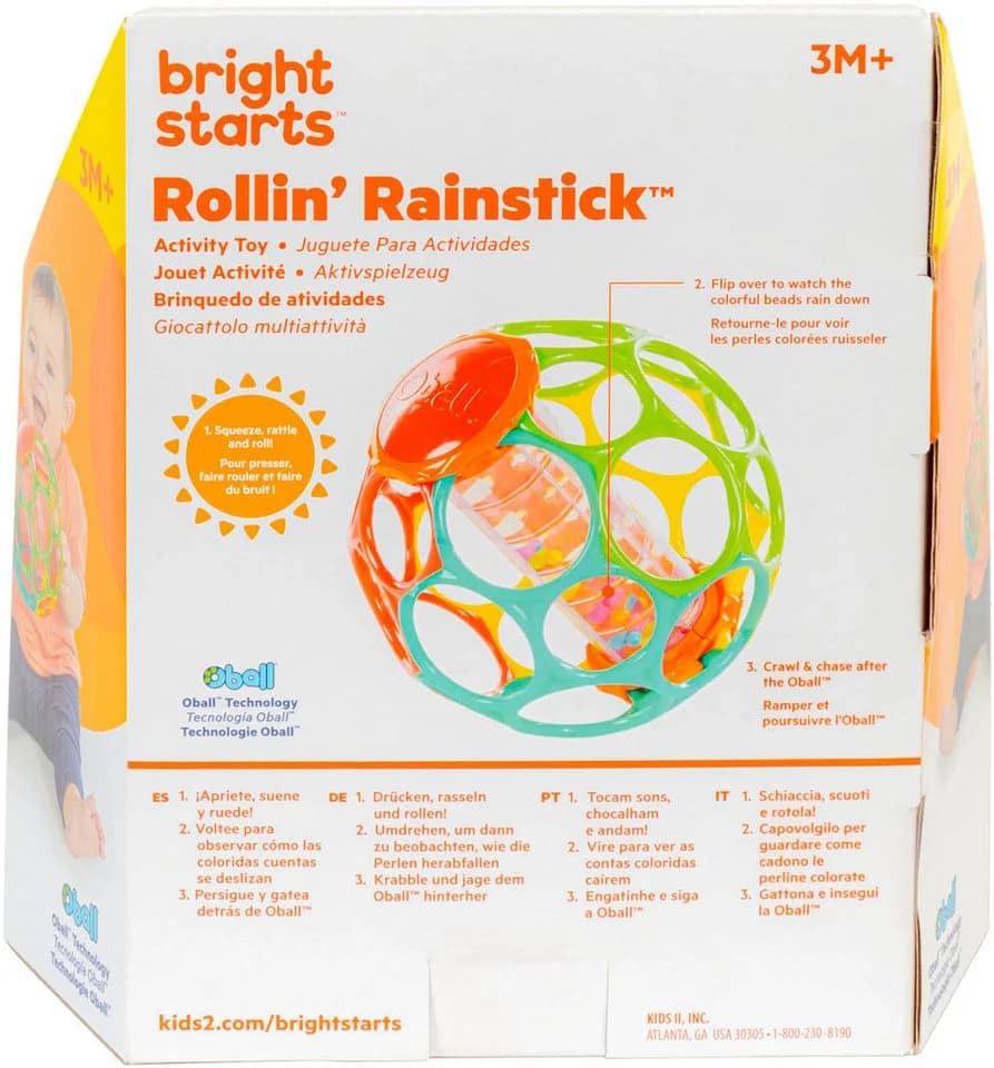 Bright Starts Greifspielzeug Rollin' Rainstick Rattle Bunt - Bild 3