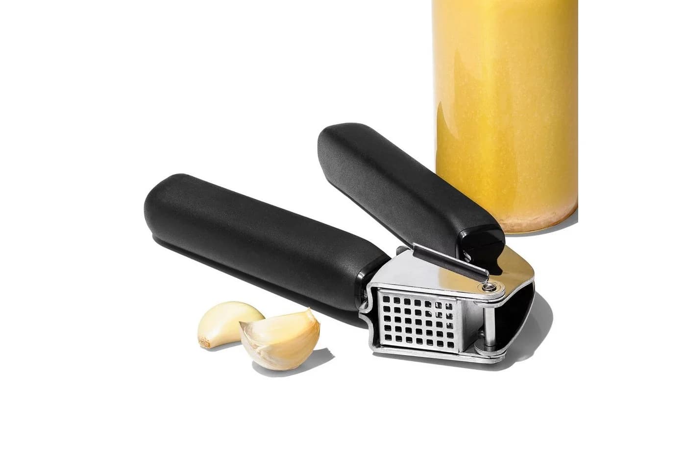 OXO Good Grips Knoblauchpresse Schwarz/Silber Edelstahl
