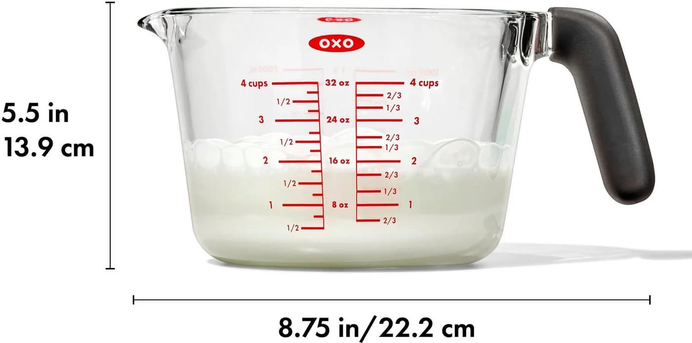 OXO GOOD GRIPS Messbecher 1L Glas transparent - Bild 4