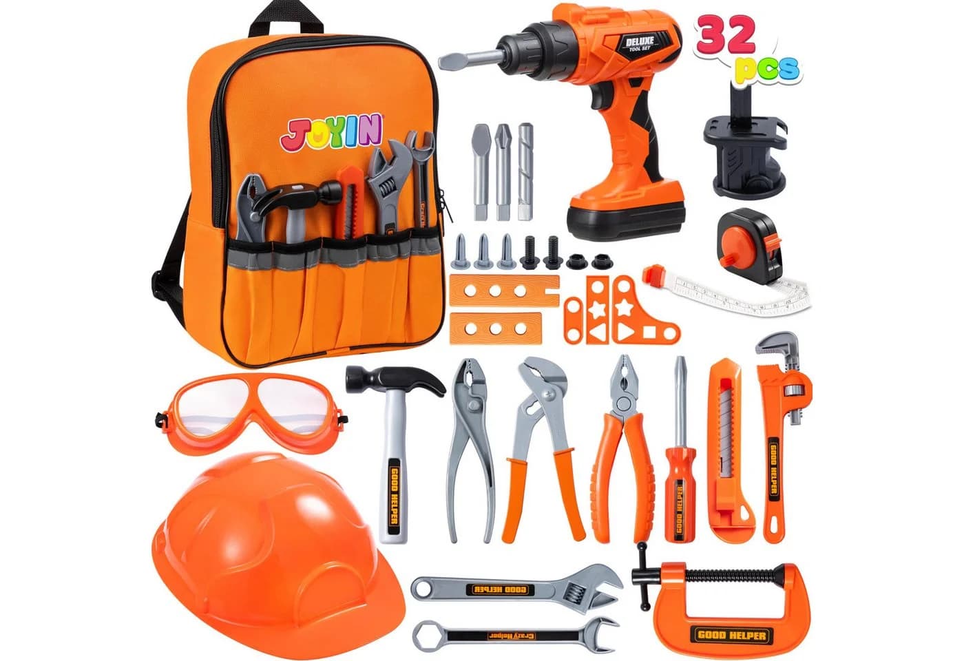 JOYIN 32-tlg. Spielwerkzeugkoffer Kinderorange - Bild 2