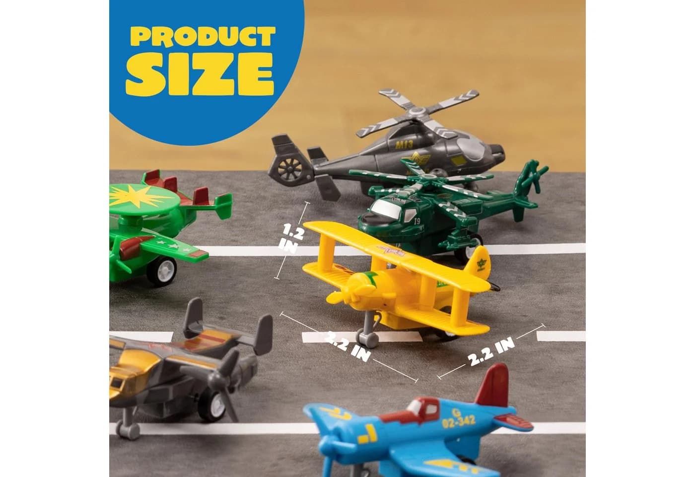 JOYIN 16-teiliges Flugzeug-Spielzeug Set Zurückzieh-Mechanismus ab 3 Jahren - Bild 3