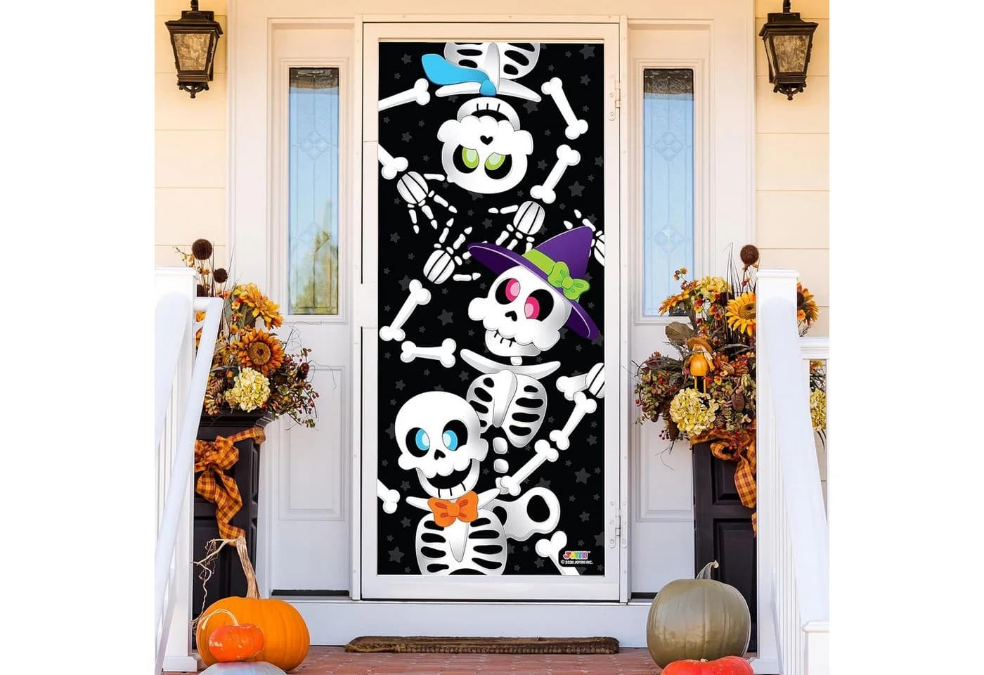 JOYIN 3D Skelett Familie Türabdeckung Halloween Deko - Bild 2