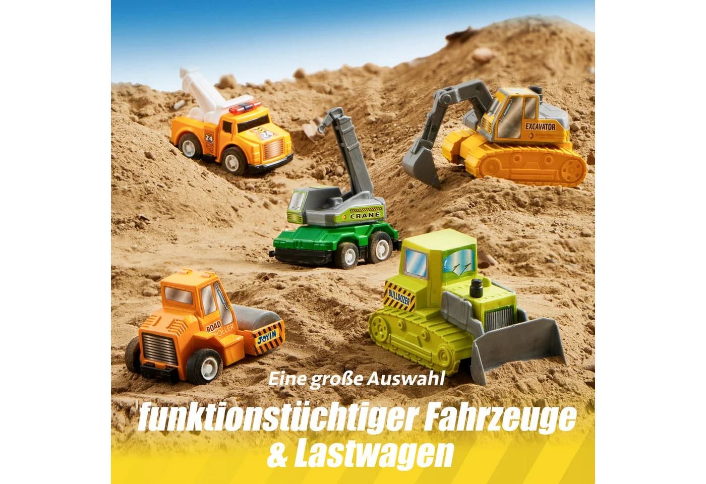 JOYIN 18-tlg. Rückzieh-Spielzeugautos Für Kinder ab 3 - Bild 5