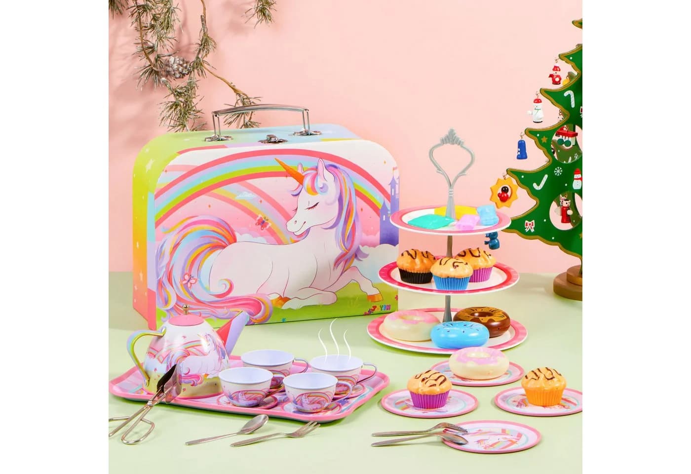 JOYIN Kinder Einhorn Tee Party Set 35 Teile