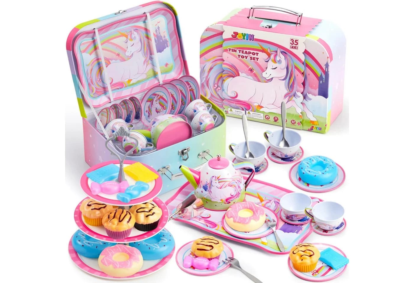 JOYIN Kinder Einhorn Tee Party Set 35 Teile - Bild 2