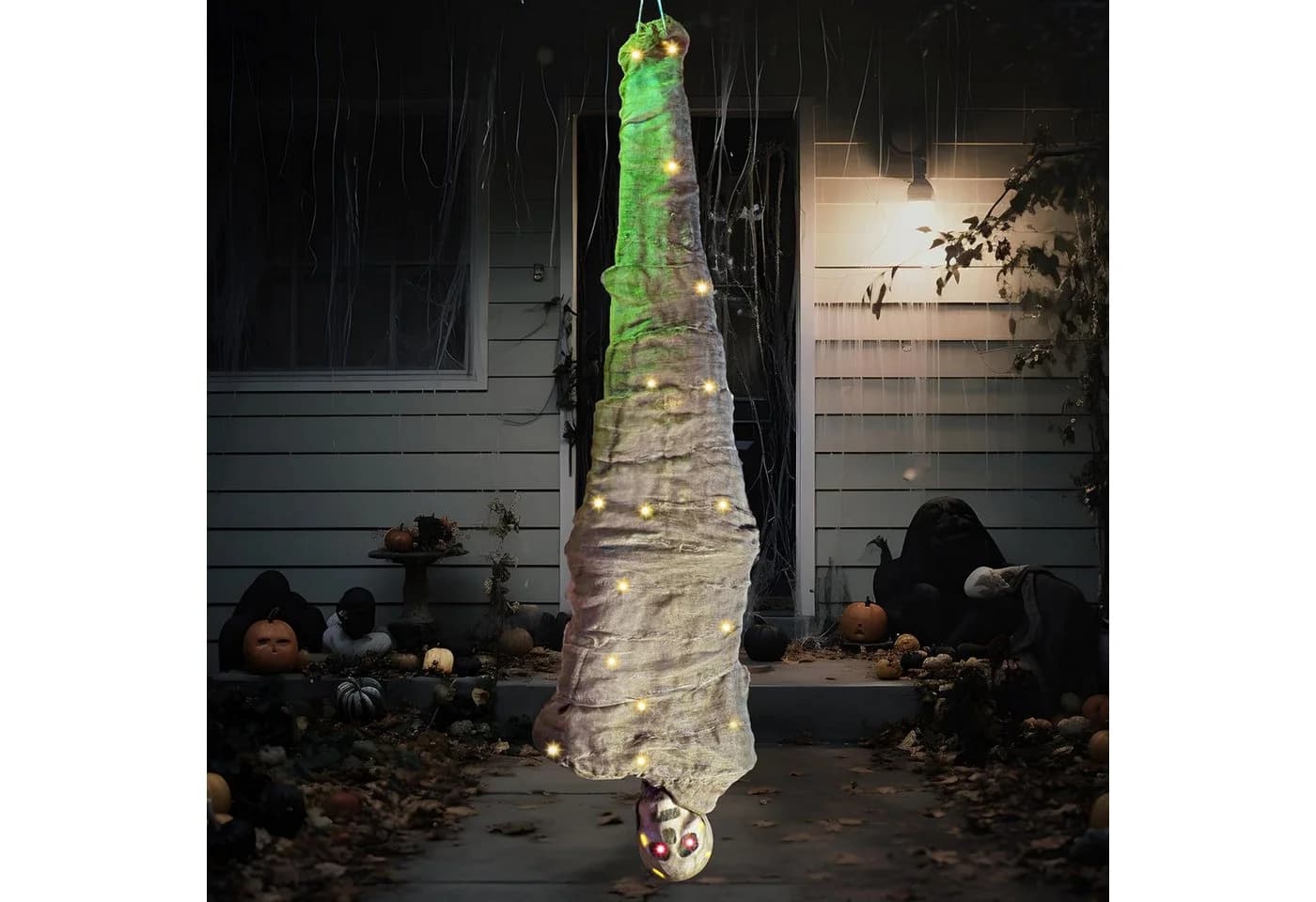 JOYIN Hängedekoration Halloween Leiche 165 cm mit Licht & Sound - Bild 5