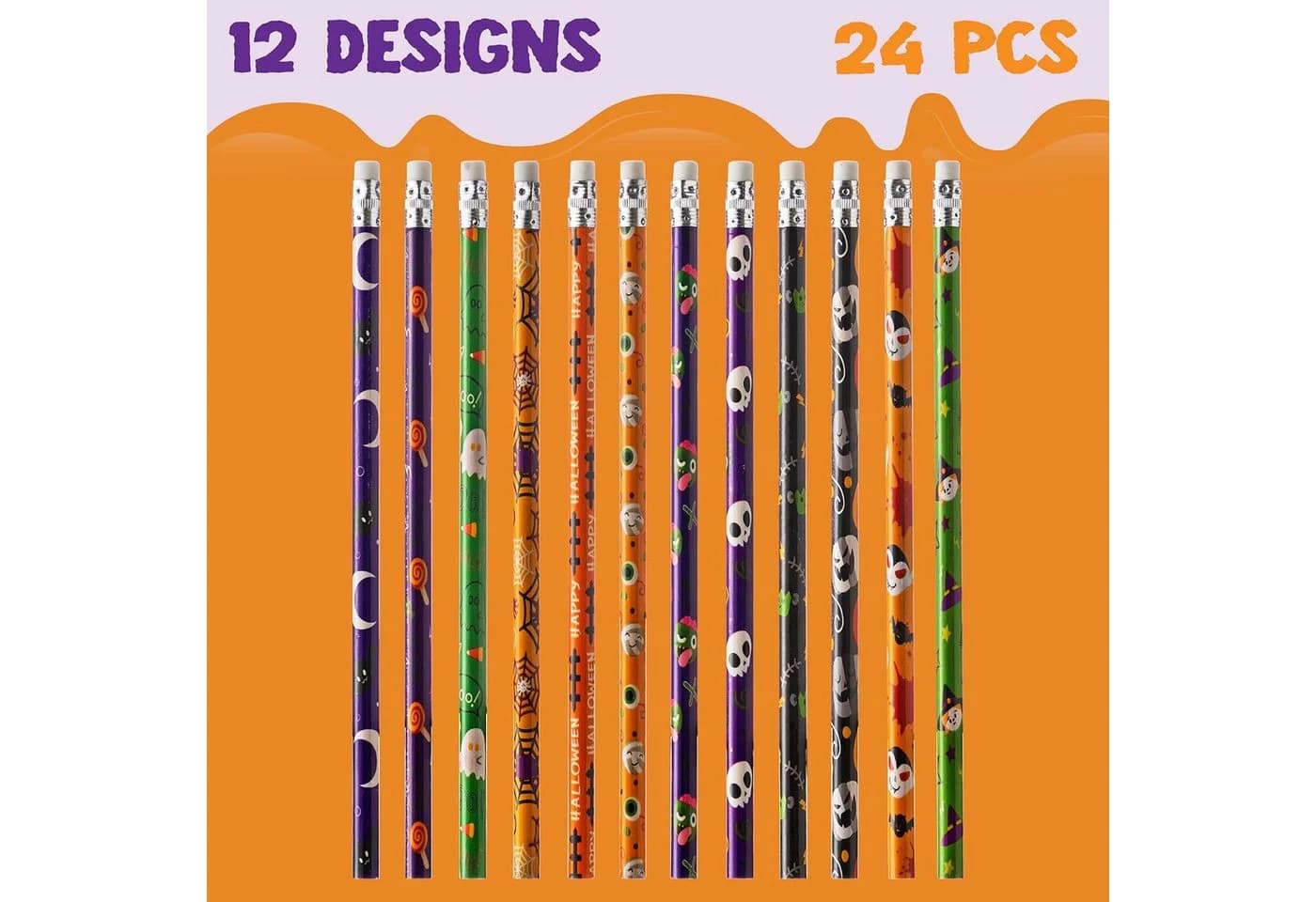 JOYIN 72-teiliges Halloween-Schreibwaren-Set mit 24 Geschenkpacks - Bild 3