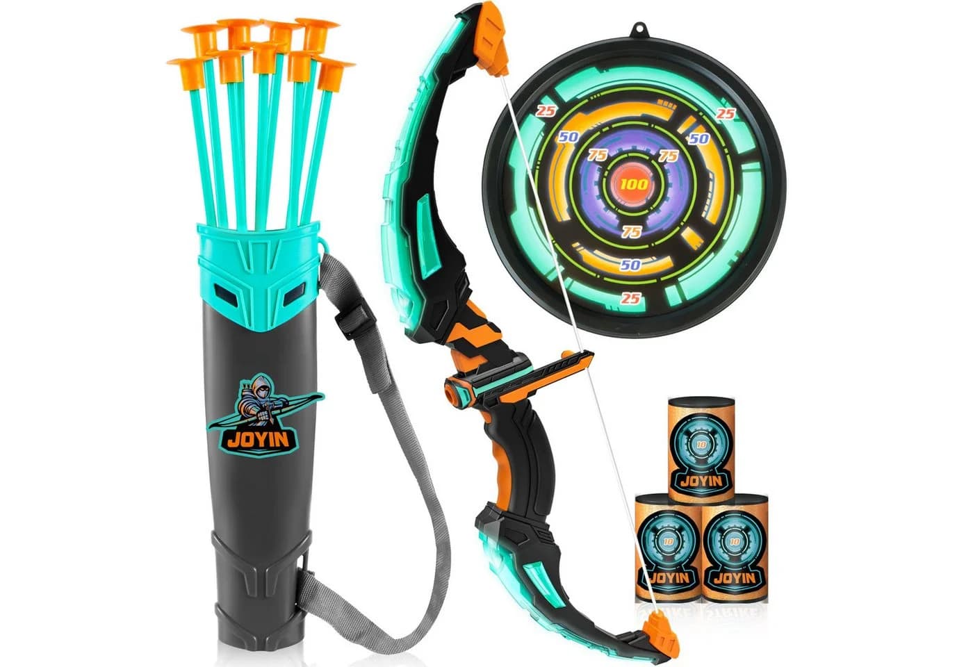 JOYIN LED Spielbogen Set 9-tlg. mit Saugnapfpfeilen - Bild 2