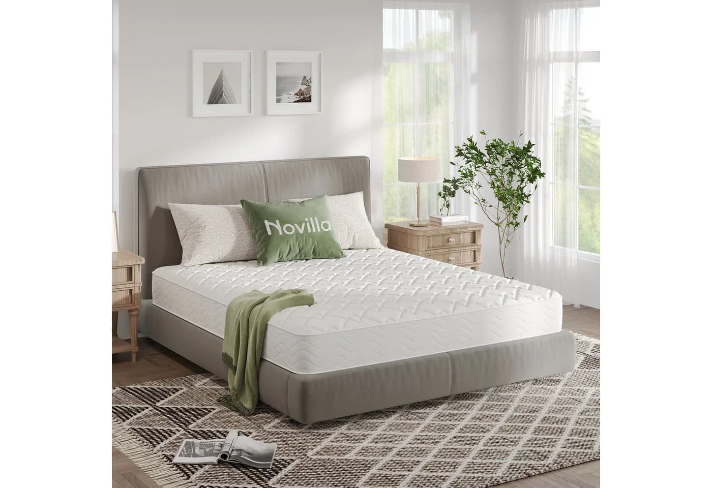 Taschenfederkernmatratze 7 Zonen Novilla 20 cm Hochverdichteter Schaumstoff 90x200 cm - Bild 2