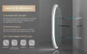 Dripex Badspiegel LED Oval Spiegel, Beschlagfrei, 3 Lichtfarben, Dimmbar Bild 5