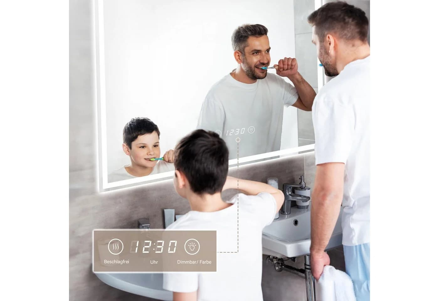 Dripex Badspiegel mit Bluetooth-Lautsprecher und 3-facher Vergrößerung - Bild 3