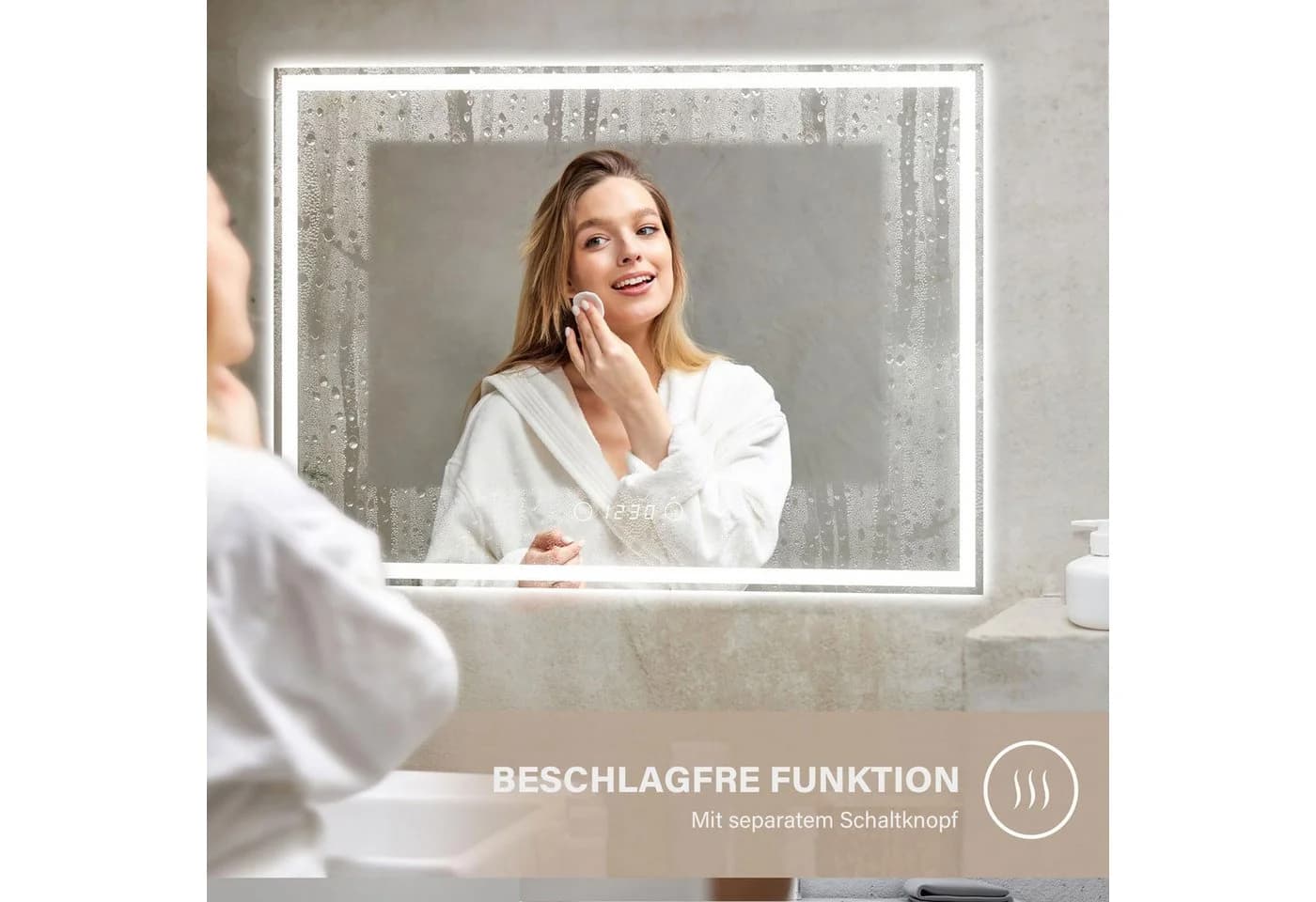 Dripex Badspiegel mit Bluetooth-Lautsprecher und 3-facher Vergrößerung - Bild 4