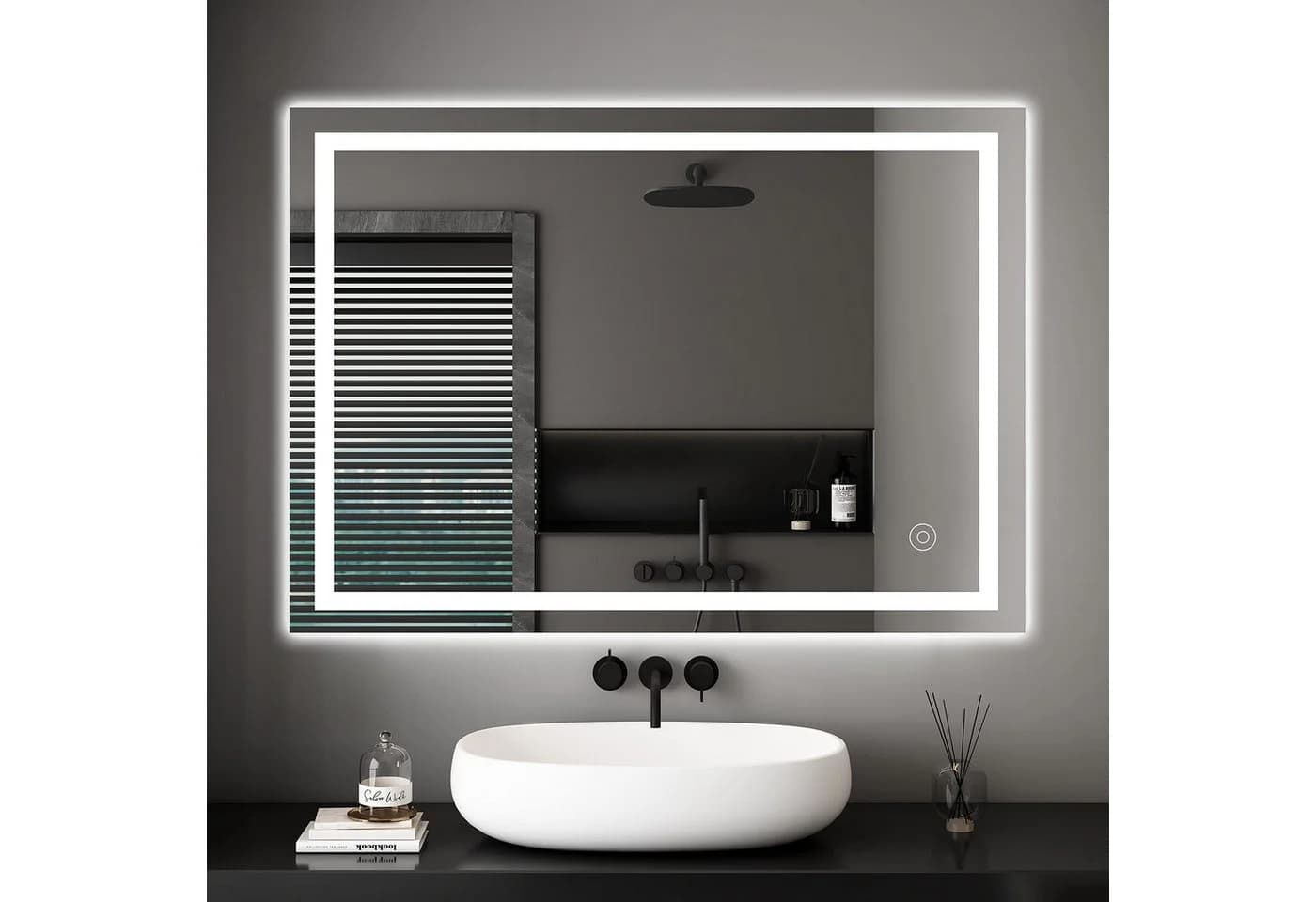 Dripex Badspiegel LED mit Touch-Schalter, Beschlagfrei, Modern - Bild 2