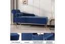 Vesgantti Chaiselongue Smat Sofa Blau Velours Bild 3