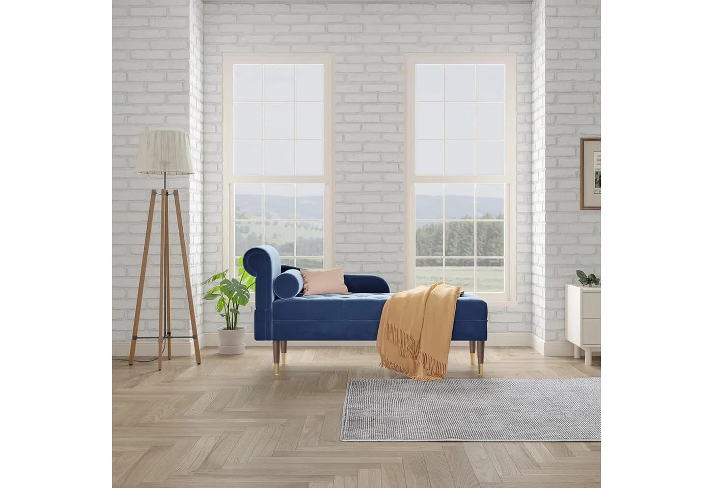 Vesgantti Chaiselongue Smat Sofa Blau Velours - Bild 5