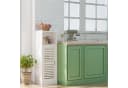 Dripex Midischrank Badezimmerschrank Badschrank schmal Toilettenschrank weiß Bild 5