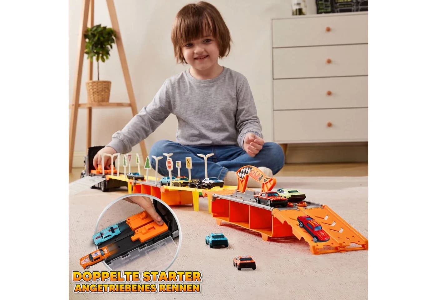 JOYIN Spielzeug-LKW Transporter Truck Schwarz - Bild 5