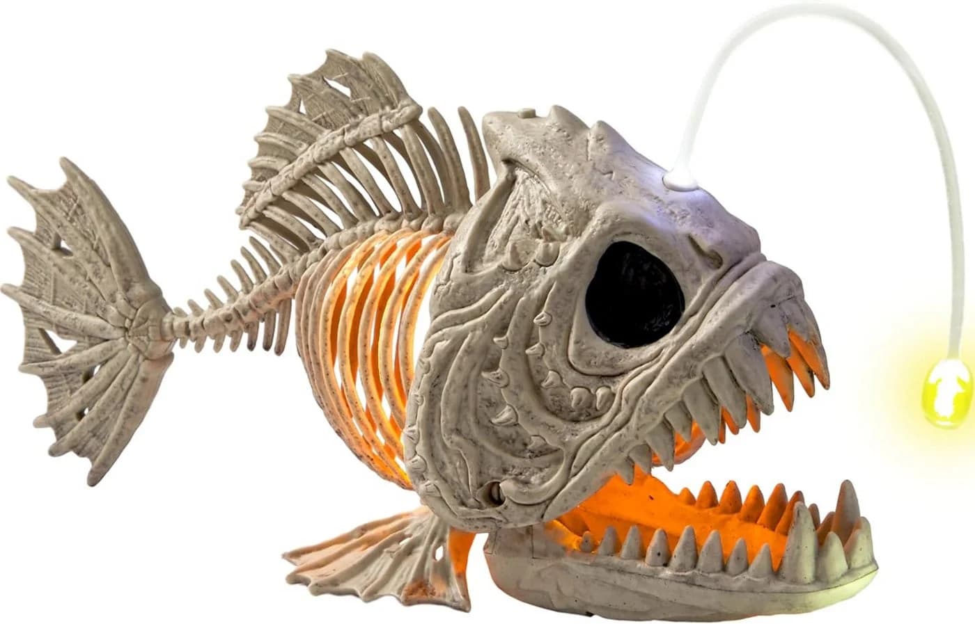 JOYIN Dekoobjekt Skelettfisch mit LED-Auge, Halloween Deko, Mehrfarbig - Bild 2