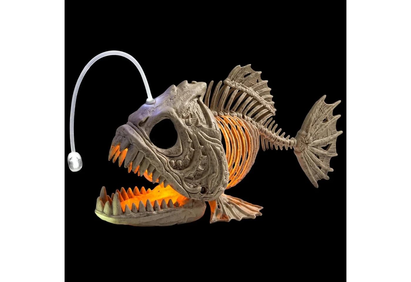 JOYIN Dekoobjekt Skelettfisch mit LED-Auge, Halloween Deko, Mehrfarbig - Bild 5