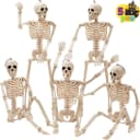 JOYIN 5er Set Halloween Skelett Hängedekoration 40cm beweglich Bild 2