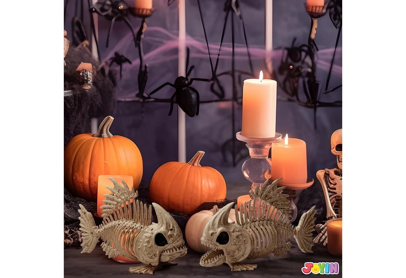 JOYIN 2 Stk. 24,1cm Halloween Fisch Skelett Dekoobjekt - Bild 5