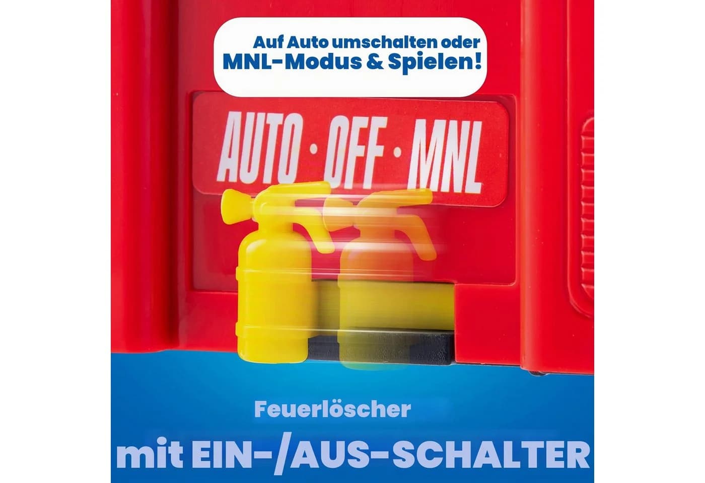 JOYIN Spielzeug-Feuerwehr mit LED-Projektion und Sirene, Rot