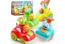 JOYIN Spielzeug-Auto Set 4-tlg. Press & Go Tier-Babyautos ab 3 Jahre Bild 2