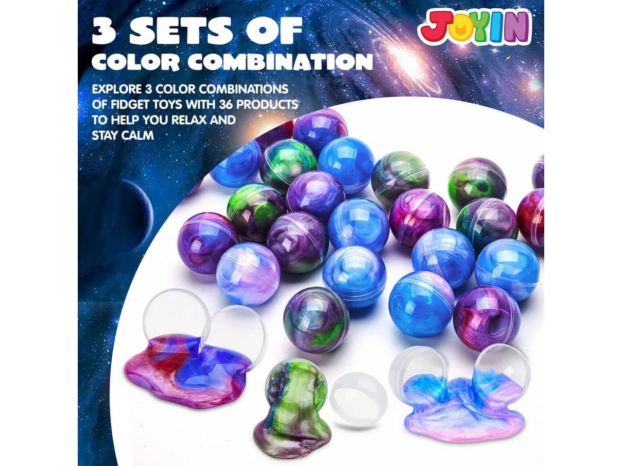 JOYIN 24er Slime Kit Rosa Galaktische Schleimkugeln
