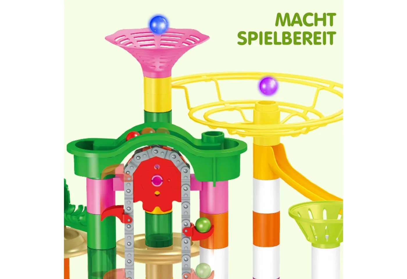 JOYIN Lernspielzeug Murmelbahn 236-teiliges Kugelbahnspielzeug für Kinder - Bild 3