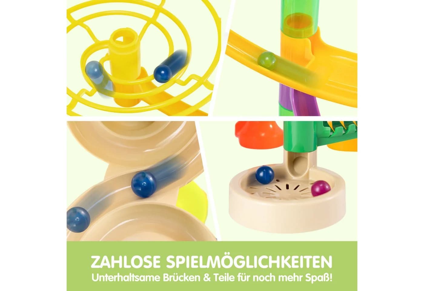 JOYIN Lernspielzeug Murmelbahn 236-teiliges Kugelbahnspielzeug für Kinder - Bild 5