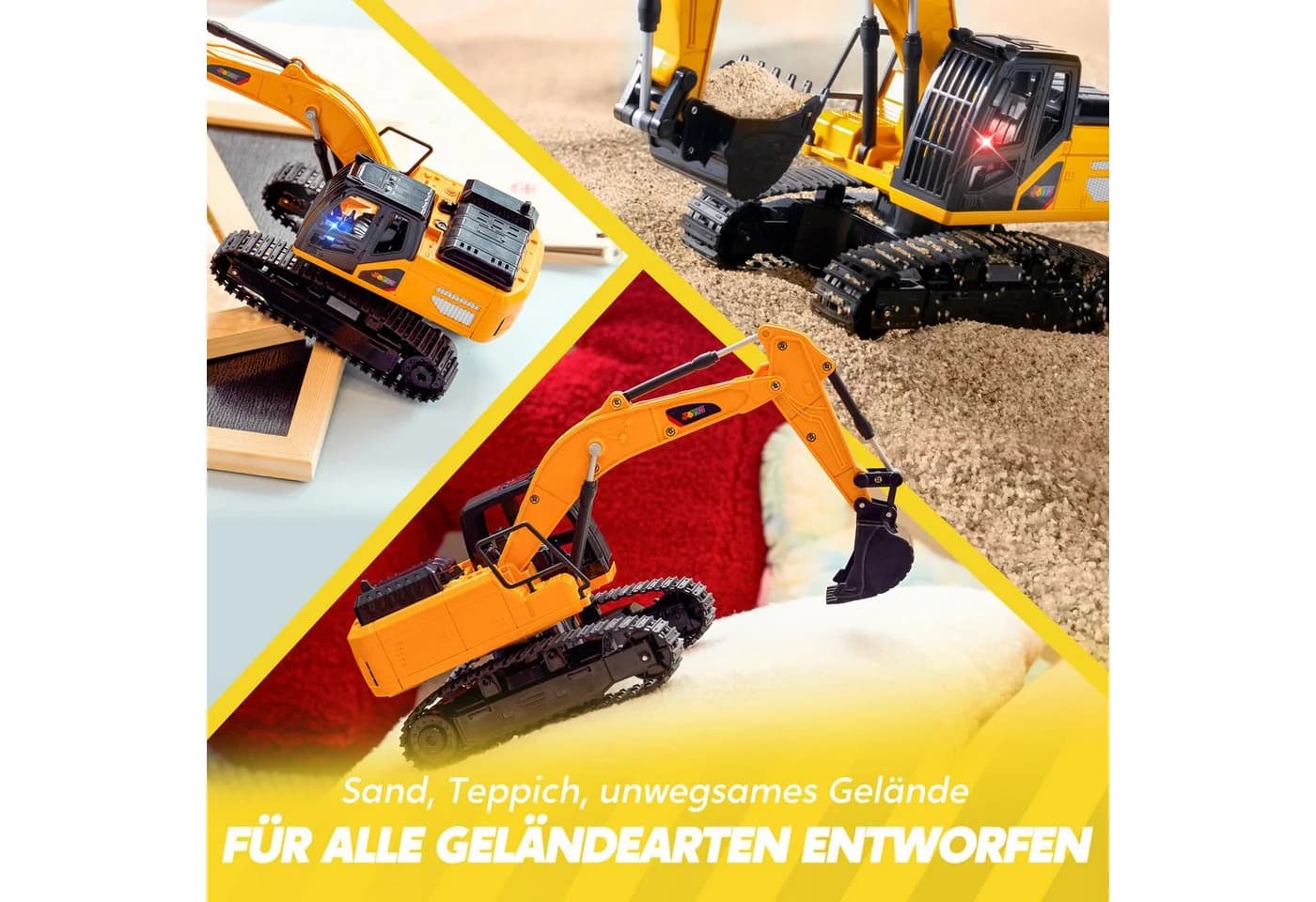 JOYIN RC-Bagger Ferngesteuert Gelb/Gold - Bild 3