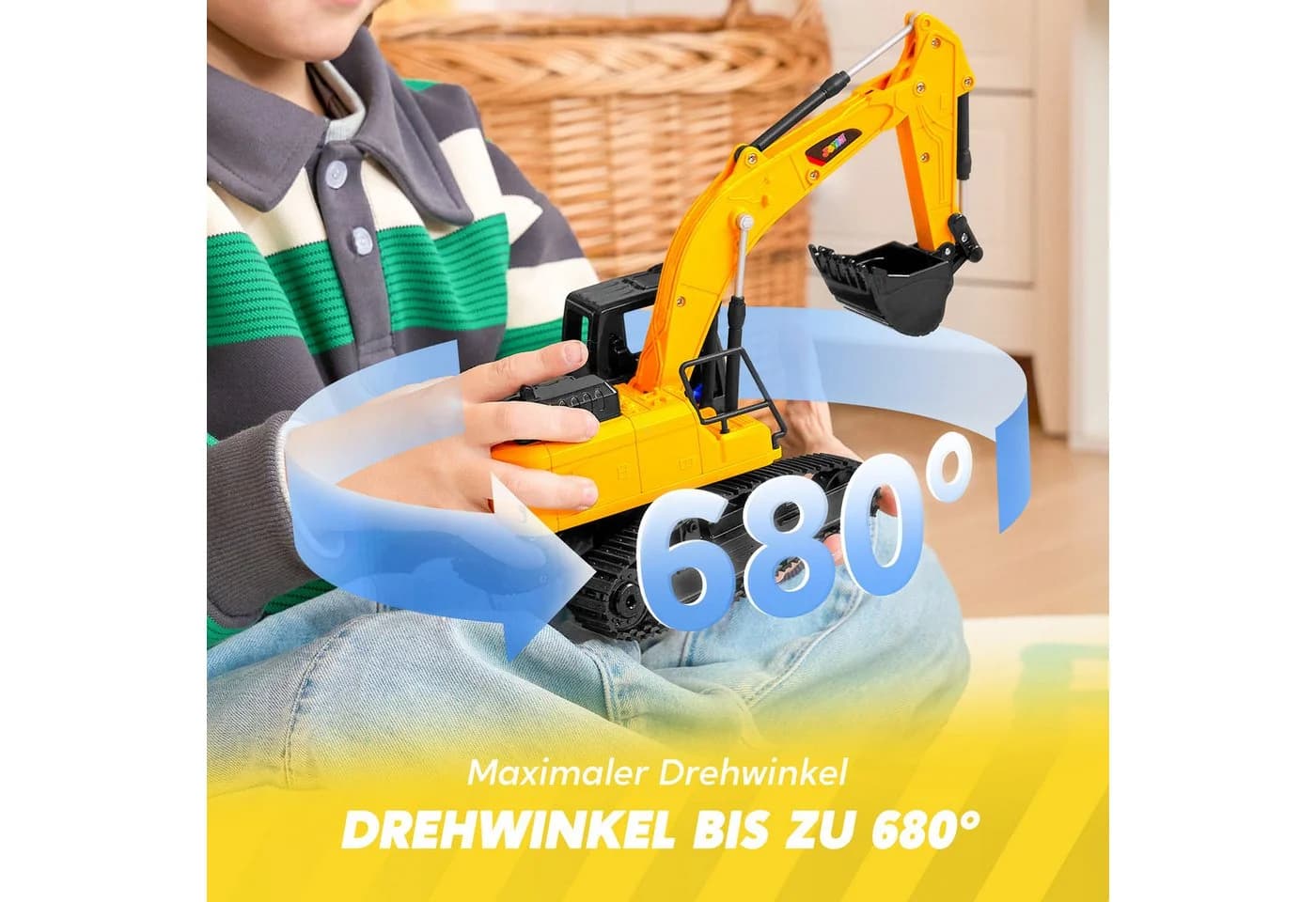 JOYIN RC-Bagger Ferngesteuert Gelb/Gold - Bild 5